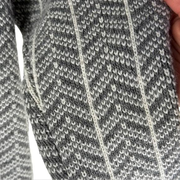 Bianca G. Knit Cape Jacket Gray White Herringbone Wool W Size XL Made in Italy - Picture 4 of 8